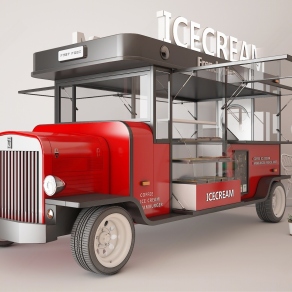 现代风格奶茶店 商场移动房车 移动快餐车 外卖车 花车 装饰车 小吃车 售货摊位 售卖车 甜品站